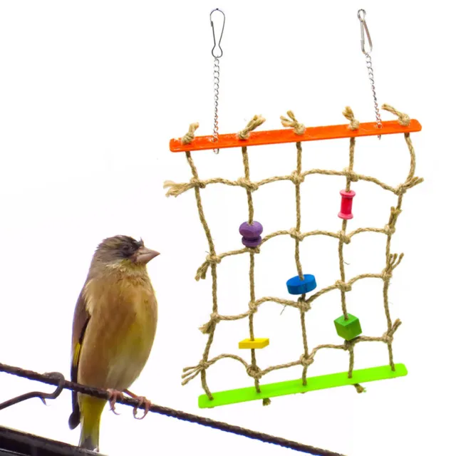 Pet Papagei Vögel Leiter Seil Sicherheitsnetz Käfig Schaukel Spielen Klettern
