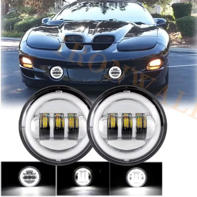 4.5" LED Spot Passing Fog Lights Lamp For Pontiac Firebird Trans Am 1993-2002