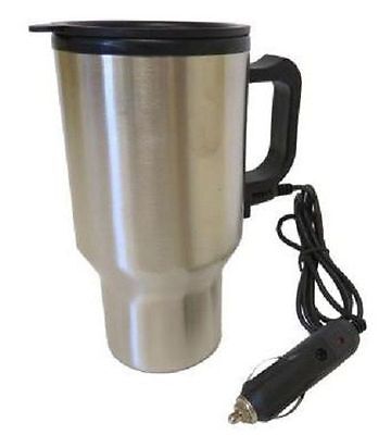 New - Bell Automotive Product 16 oz. Stainless Steel Heated Auto Travel Mug 12V
