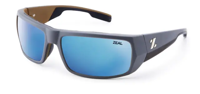 ZEAL Snapshot Plant-Based Wrap Gray/Blue Polarized Sunglasses 1069