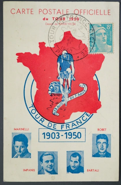 CYCLISME CARTE TOUR de FRANCE 2017 LE CYCLE au dos PUB