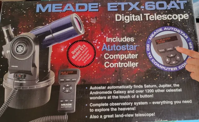 Meade ETX-60AT Digital Telescope Autostar Controller NEW, OPEN BOX, SHIPPED FREE