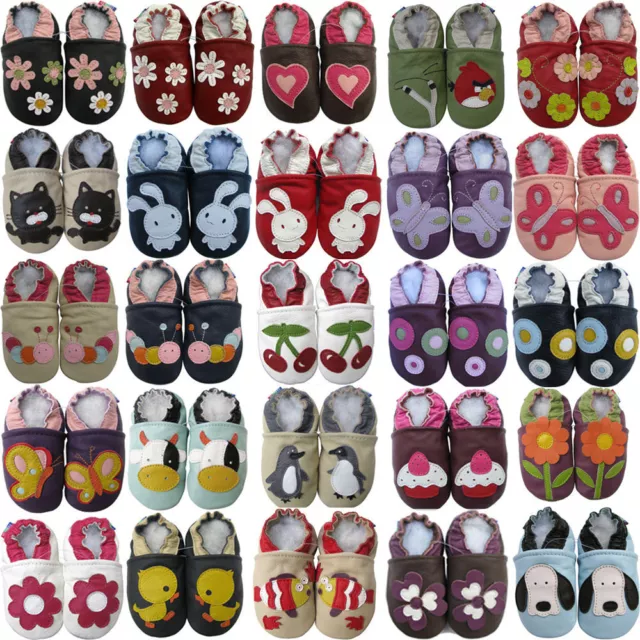 carozoo UK Babyschuhe bis 8 Jahre weiche Sohle Leder Kinderschuhe