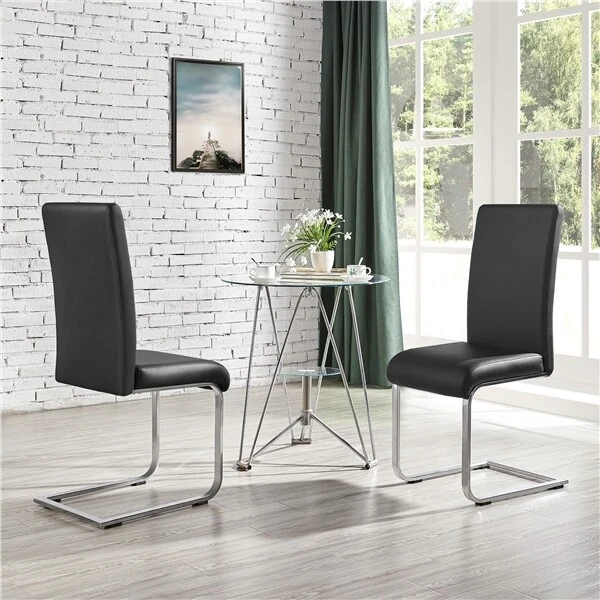 Lot de 2 Chaises de Salle à Manger Fauteuil Cuisine Haut Dossier Plus Rembourré