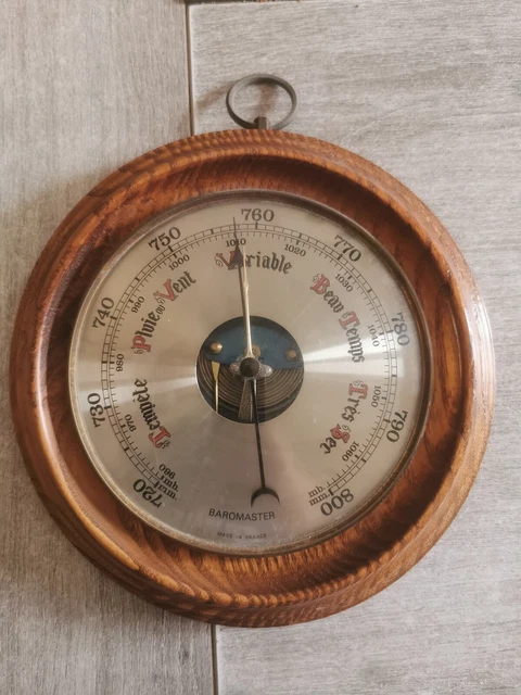 Baromètre à Eau Ancien En Verre Soufflé – Art Déco Transparent Et Bleu