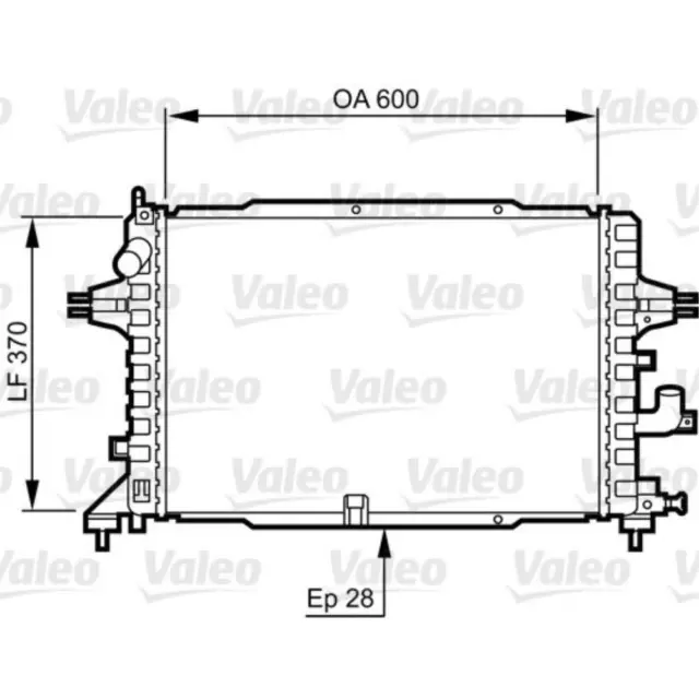 VALEO Radiatore Acqua Radiatore Motore per Opel Zafira B A05 1.9 CDTI