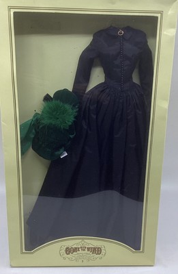 Franklin Mint Scarlett Gone With The Wind   Black Formal Ensemble Outfit Boxed