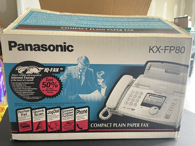 Panasnic Kx-Fp80 Compact Plain Paper Fax Machine