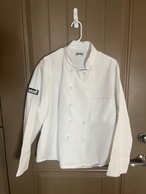 ChefWear Double-Breasted White Chef Coat |Long Sleeved Unisex | Size S 36-38