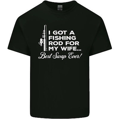 Fishing Rod for My Wife Funny Fisherman Mens Cotton T-Shirt Tee Top