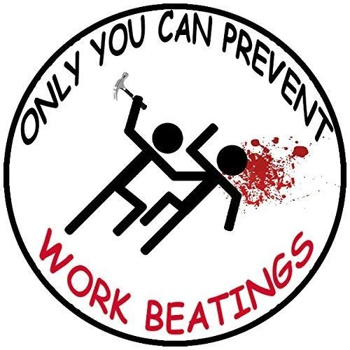 NTICKER 3pcs Cool Stickers Funny Work Beating Prevention Hard Hat 2.5, Hammer