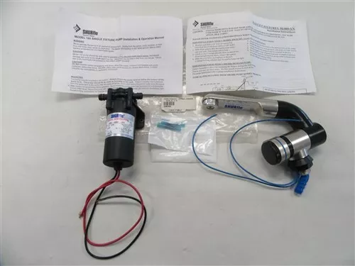 Shurflo Manual Demand Pump / Faucet Combo Set Chrome / Black 146284 Marine Boat