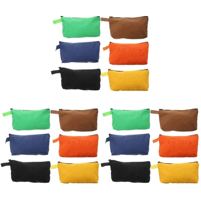 18 pcs Carpenters Pouches Tool Zipper Pouches Tool Storage Pouches