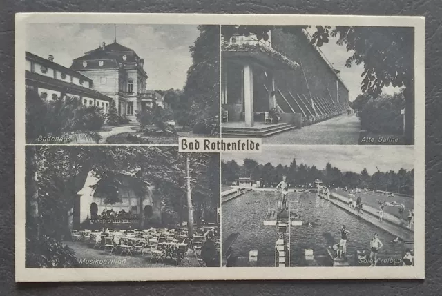 094 AK Bad Rothenfelde Badehaus Freibad historische Sehenswürdigkeit vor 1945