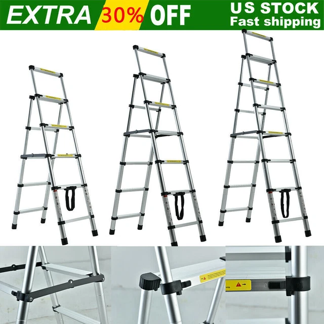 Cheap Aluminium Telescopic Ladder Multi-Purpose A-Frame Step Extension Folding