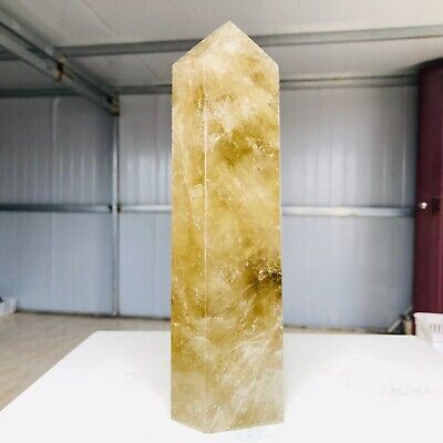 3.1LB Natural Smokey Citrine Quartz Crystal Obelisk Wand Point Healing S337
