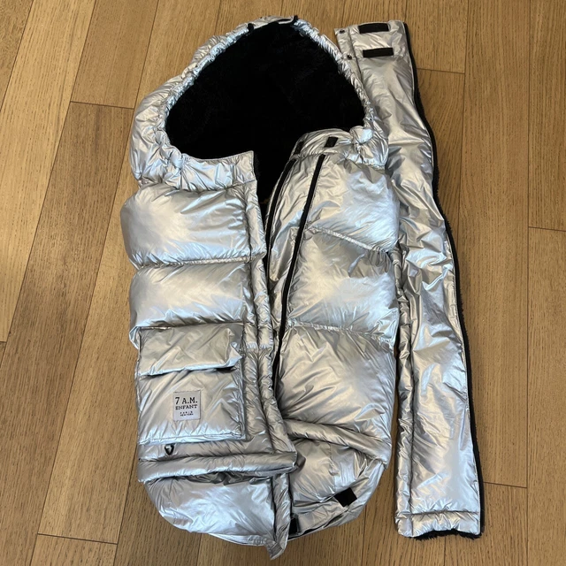 7 AM Enfant Blanket 212 Evolution Stroller Footmuff  0 to 4T Metallic Silver