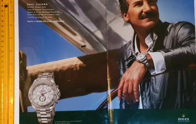 Rolex: Paul Caydard & His Yatch-Master Watch- 2009 Advert - 14X10