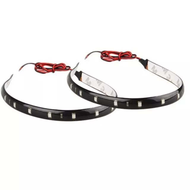 4x 12V Barre LED 30cm voiture flexible imperméable Bande lumineuse lampe Rouge 2