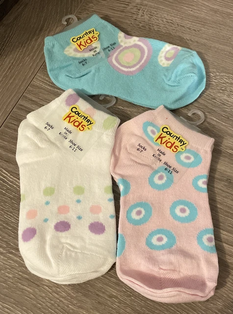 Country Kids Socks ( 3 Pairs)  Sock Size 6-7
