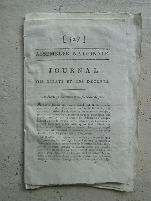 Meurtre du maire de VARAIZE (Charente-Maritime), journal des débats 1790.
