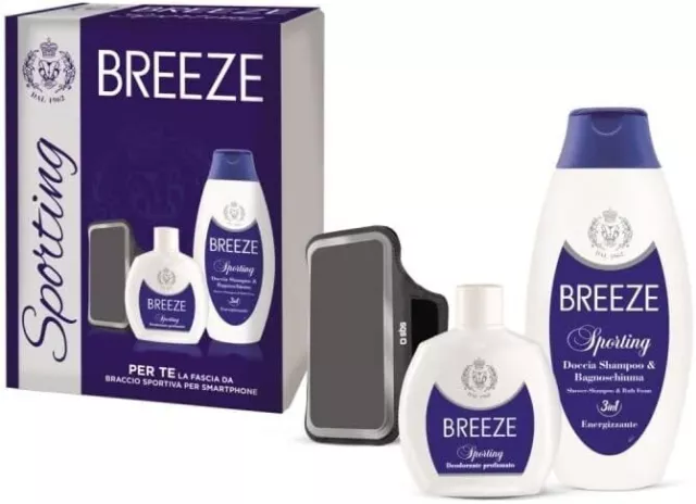 Breeze Cofanetto Sporting con Deodorante Squeeze 100 ml + Doccia Shampoo & Bagno