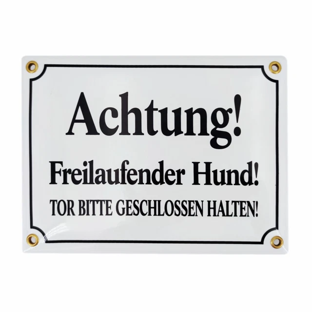 Schild ‚Achtung Freilaufender Hund‘ – Alu-Verbund, 450 X 300 Mm, Witterungsbeständig – Für Garten, Einfahrt & Grundstück