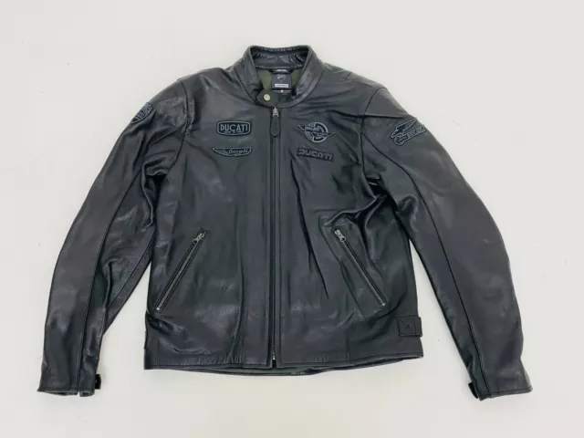 Giubbotto Giacca Pelle Uomo Leather's Jacket Ducati Retail Tg 50 Cd 982150001