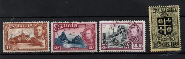 St Lucia 1938 high values to 10/- fine used SG135-138 WS35759