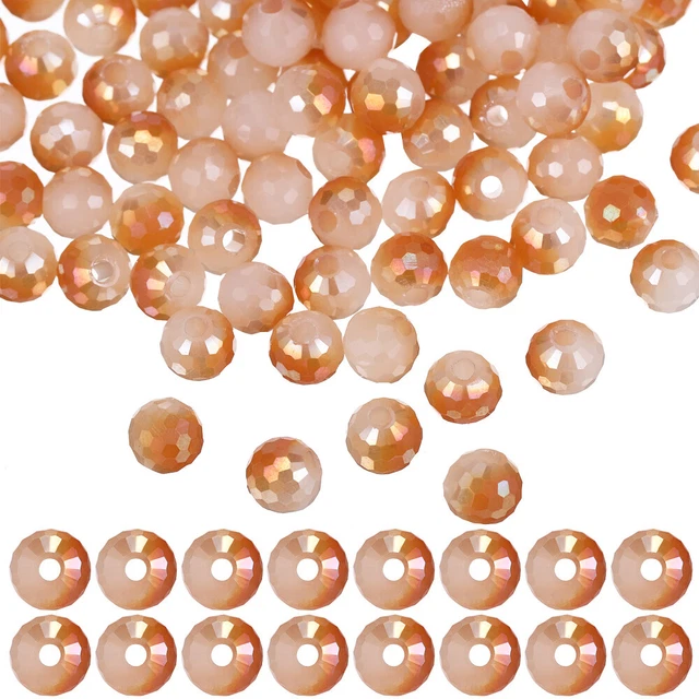 100 Pcs Spacer Beads Bulk Craft Making Loose White Jade Scattered