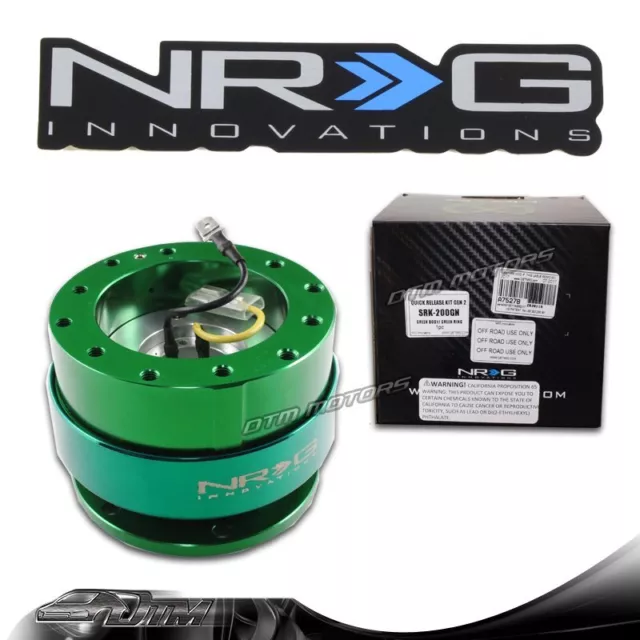 Brillant Vert Balle Verrou Volant NRG Gen 2.0 Rapide Sortie Adaptateur SRK-200GN