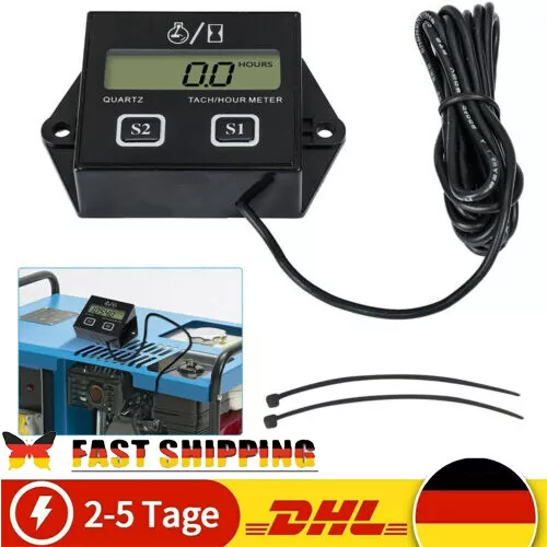 Drehzahlmesser LCD Digital Für KFZ Motorsäge Kettensäge Und Andere 2/4Takter