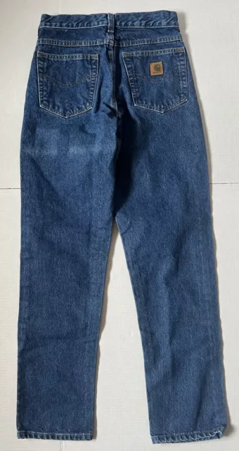 CARHARTT B17-DST - Men's Relaxed Tapered Leg Denim Blue Jeans - Size ...