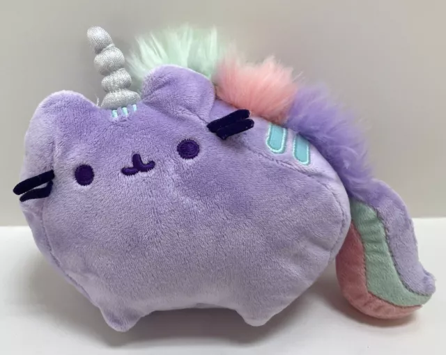 Gund Pusheenicorn Pusheen Unicorn Plush Doll Magical Sound Rainbow Purple NWT