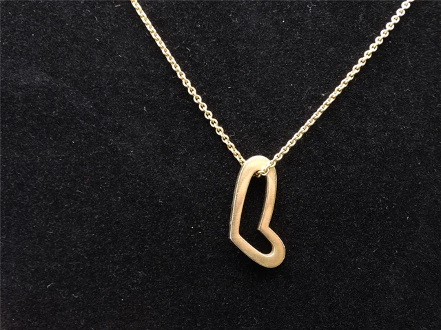 18k Solid Gold Movado Heart Necklace