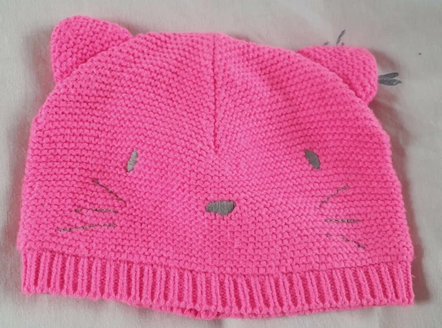 Cappello foderato gatto rosa brillante Next 6 - 12 mesi combinazione spedizione costruire un pacchetto gc