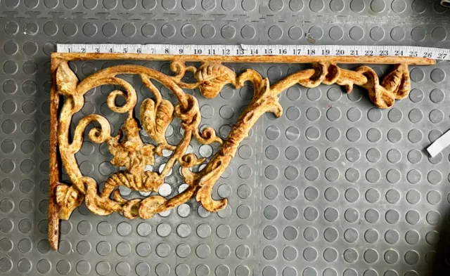 Vintage 26.5 Inch Heavy  Cast Iron Corner Bracket or Shelf Support 5 available