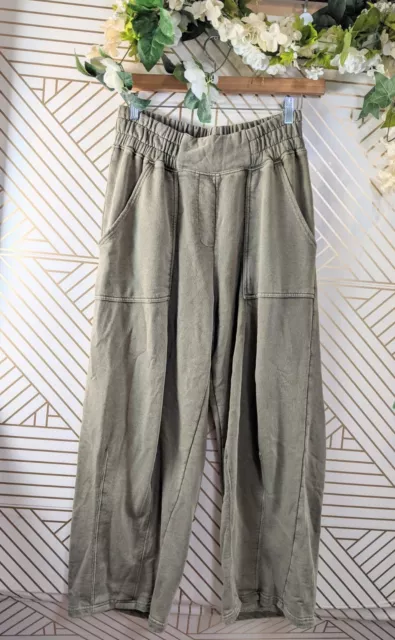 URBAN OUTFITTERS Out From Under Women's Aubrey Wide Leg Pants Olive Green Size M