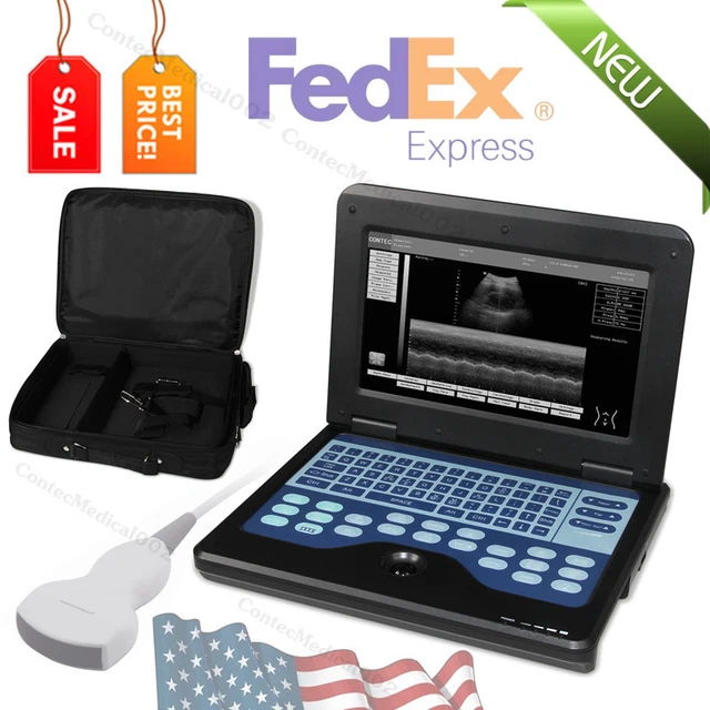 CMS600P2 Ultrasound Scanner Laptop Machine with 3.5Mhz Convex Probe,US Seller