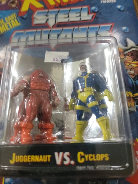Vintage Toybiz 1994 Marvel X-Men Steel Mutants Juggernaut vs Cyclops New 2