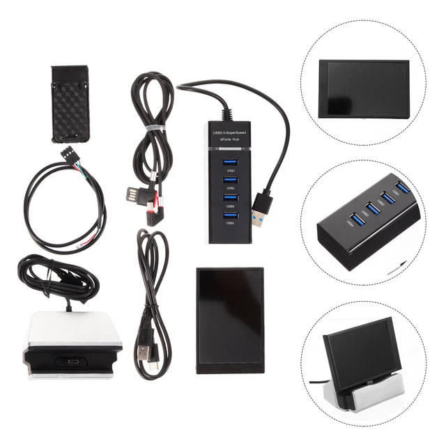 3 COUNT COMPUTER Secondary Screen Rubber Abs Lcd Monitor CPU Data GPU £ ...