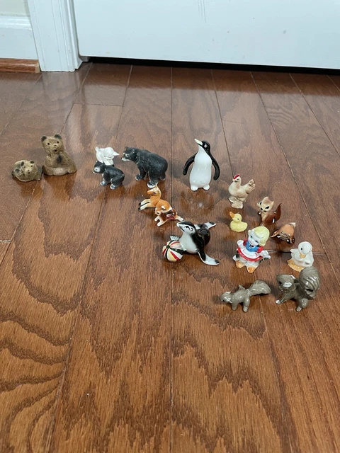 Lot Of 12 Vintage Bone China/ ceramic Miniature Duck Deer Otter Penguin Jill