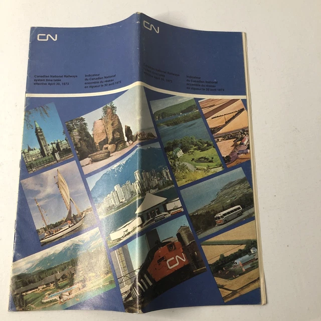 CN CANADIAN NATIONAL Railways Passenger Timetable Train Schedule April
