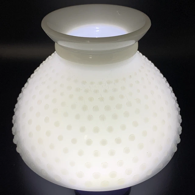 GWTW HOBNAIL SHADE Lamp Vintage Antique Light WHITE Milk Glass Replacement 8"