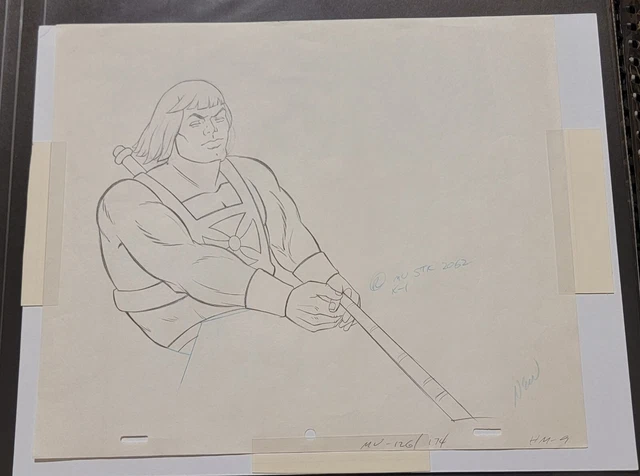 HE MAN "Capture the Comet Keeper" Animation Production Sketch MOTU MU-126