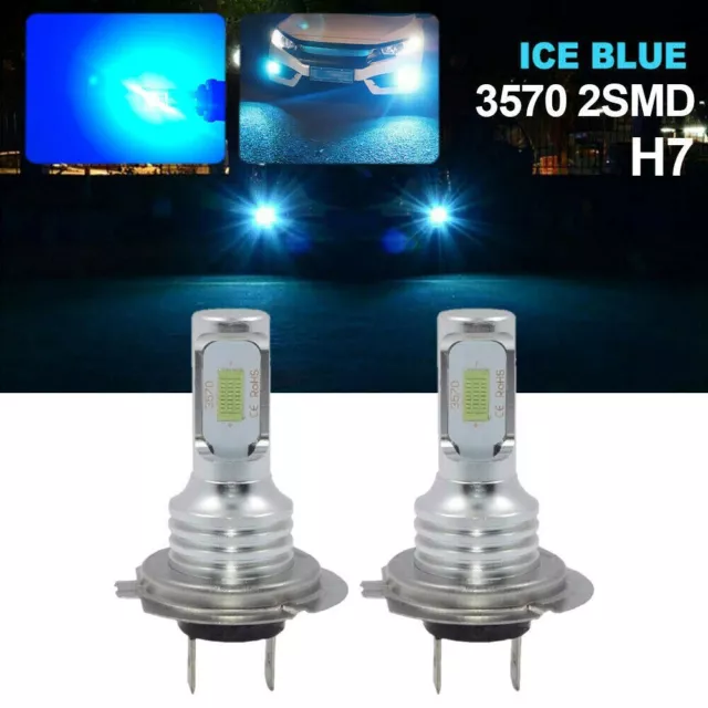 12V-24V Lumières LED 3570 LED 80W 8000LM H7 LED 8000K Phare Kit Ampoules