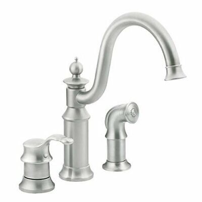 Moen S711CSL Waterhill One-Handle High Arc Kitchen Faucet, Classic Stainless