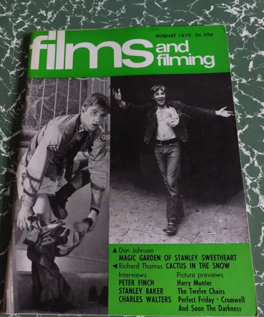 FILMS and FILMING Magazine AUGUST 1970 Peter Finch MASH Stanley Baker Youth Film