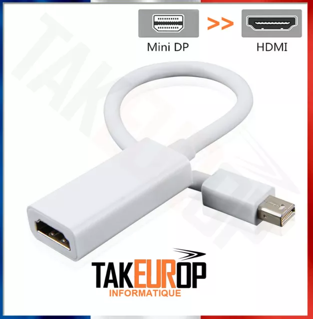 ✓ 1080P Mini Display Port Mâle Vers Hdmi Femelle Adaptateur Dp Thunderbolt Mac