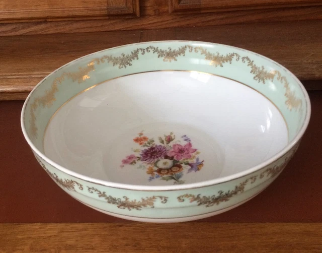 SALADIER EN PORCELAINE de Limoges Robert Haviland & Le Tanneur decor